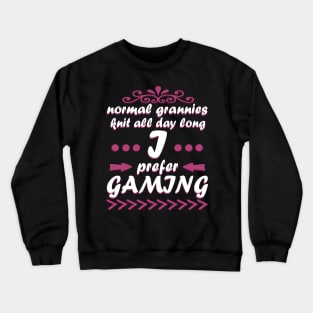 Grandma Gaming Gamble Video Games Gift Console Crewneck Sweatshirt